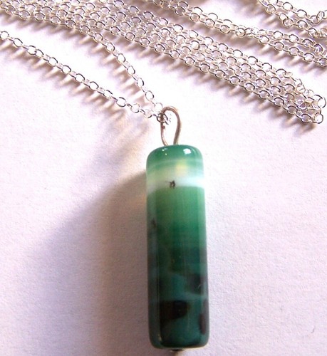 Collier petite colonne agate - collier,