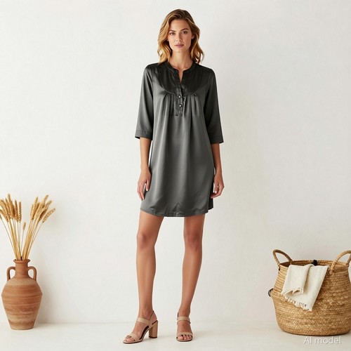 Minimaliste robe courte grise - robe,