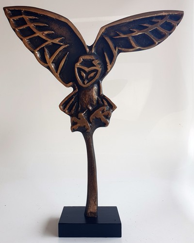 Sculpture oiseau chouette - oiseau,