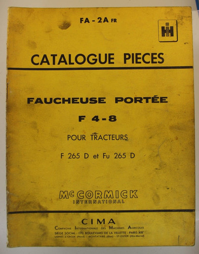 Catalogue pièces faucheuse - catalogue,