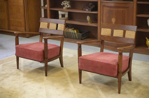 Paire fauteuils brutalistes - de,