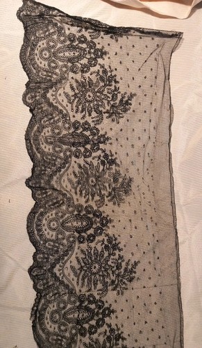 Guipure dentelle noire - dentelle, xixe