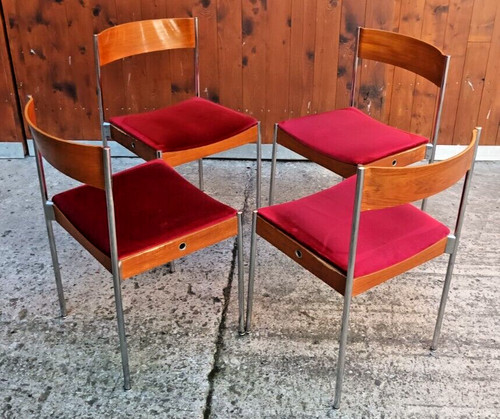 Teck chaises empilables - teck,
