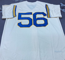 VINTAGE Jim Bouton #56 Seattle Pilots Throwback Cream Sewn Stitched Jersey.