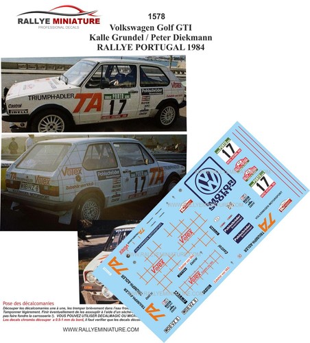 Decals ref 1578 - 1/43, vw