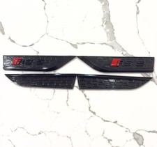 Audi RS5 (B9) Blackline Fender Badge Door Emblems Black 4-set Logo Full Set