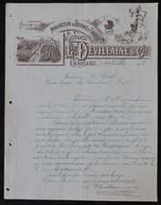 Billhead Invoice CHARLIEU 1906 Toy DEVILLAINE Pierrot Kids Car 135
