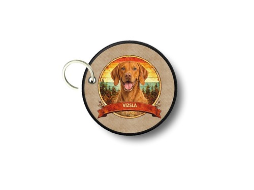 Porte cles clefs imprime chien
