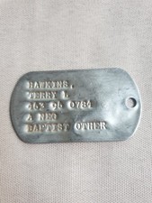 PLAQUE D' IDENTITE DOG TAG US EPOQUE GUERRE DU VIET NAM.