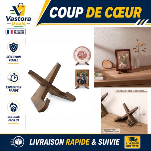 Support assiette bois - assiette,