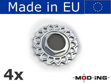 4x BBS RZ 15" 4x100 center caps hubcaps wheel covers 171 aluminium waffle - (4x)