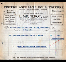 PARIS / BLANC-MESNIL (X° / 93) USINE de FEUTRE Asphalté pour TOITURE "MIGNEROT"