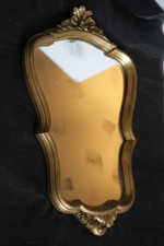 Miroir ancien coquille doré