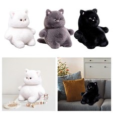 Coussin en peluche chat