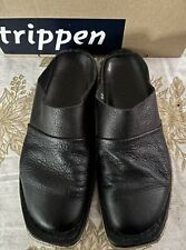 TRIPPEN Ladies Comfortable Black Leather “Pause” Slides Size 39 US 8 $330 W/Box