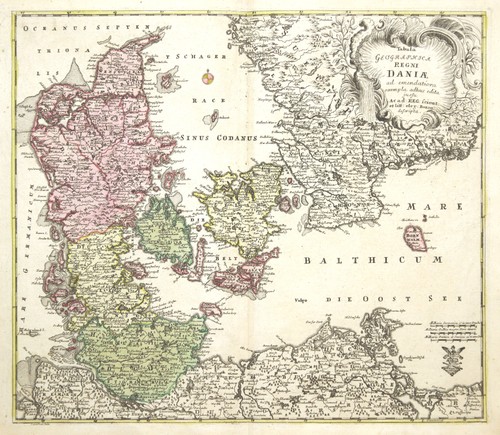Danemark carte ancienne - carte,