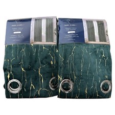 1 paire de Rideaux occultant vert et or NEUVE