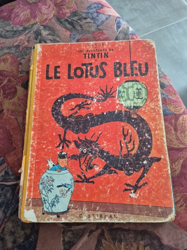 Tintin lotus bleu rare - tintin, le
