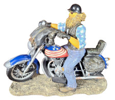 VINTAGE HARLEY DAVIDSON STURGESS COLLECTION MAN WITH MOTORCYCLE Statue Figurine