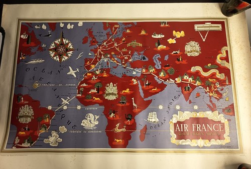 Affiche air france vintage - france,