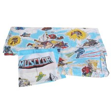 Parure de lit vintage MOTU HE-MAN drap / drap housse / taie d'oreiller 1983