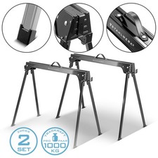 STAHLWERK Tréteau de sciage, lot de 2, 500 kg Tréteau de travail universel Tréte