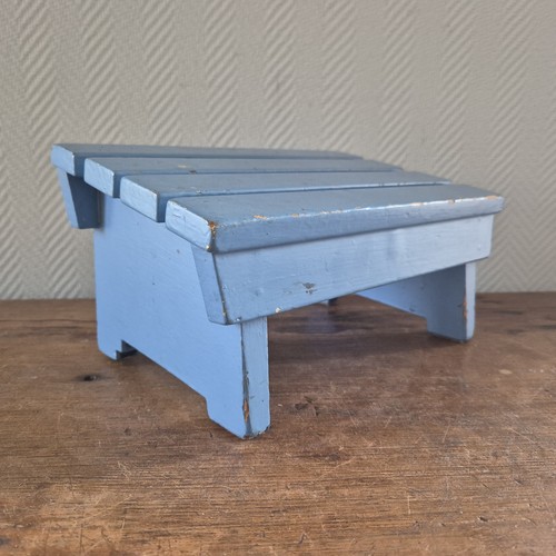 Ancien tabouret bois peint - bois,
