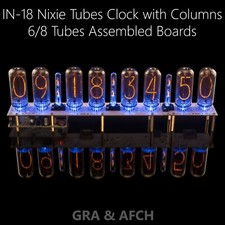 IN-18 Nixie Tube Clock [4, 6, 8 Tubes Boards] [WITHOUT TUBES] 12/24H SlotMachine