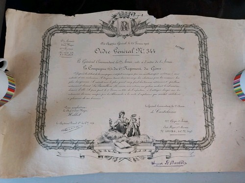 Ww1 diplome tunnelier - diplome,