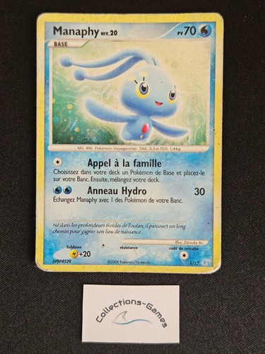 Carte pokémon manaphy - carte,