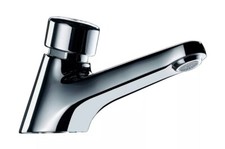 Delabie Tempostop Time Flow Basin Pillar Tap Push Button TFC745P 7 Sec Flow BNIB