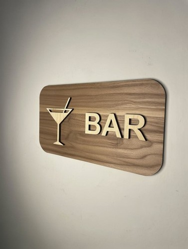 Panneau bar bois - bar, en