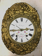 Mouvement comtoise à verge, cloche,quantièlme, Tôles plates,Kinzler Fonctionne