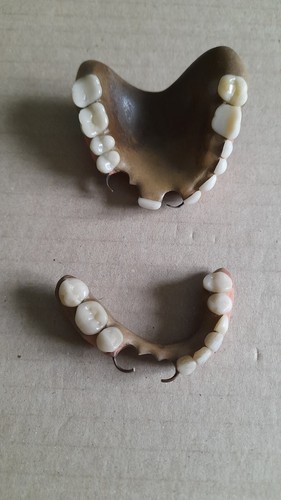 Ancien dentier fausses - ancien, dents
