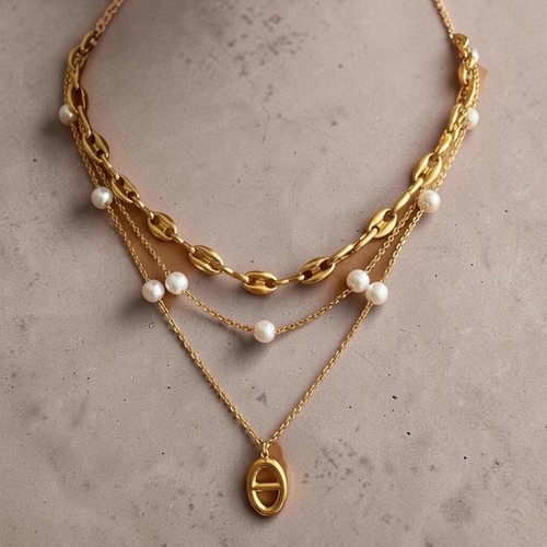 Collier doré en - ✨, acier