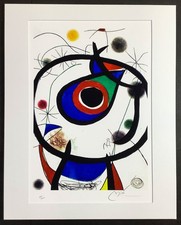 Joan Miro - 16x20 inch large signed numbered edition lithograph with certificate