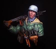 Buste en résine 1/12 (peint à la main) - MG42 Gunner, Totenkopf Life Miniatures