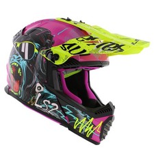 Casque moto enfant MX violet