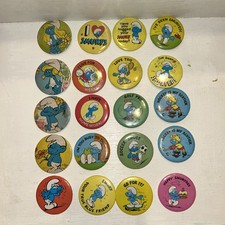 Lot Of 20 Smurf Button Pin Pinback 2&1/8” Rare Find