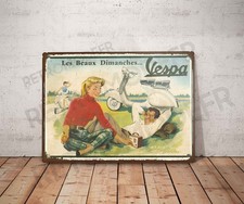 Plaque métal vintage Vespa