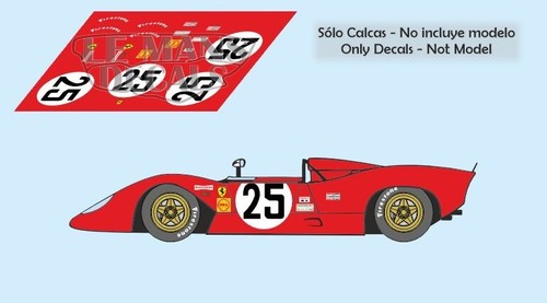 Autocollants ferrari 312p - autocollants,