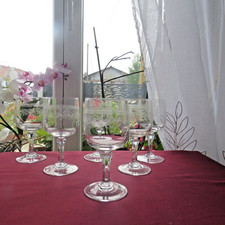 6 white wine glasses crystal d arches model Matignon 12 cl L 3