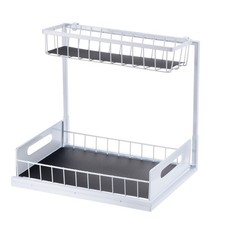Sous Évier Organisateurs et Rangement, 2 Niveau Coulissant Armoire  Organizer