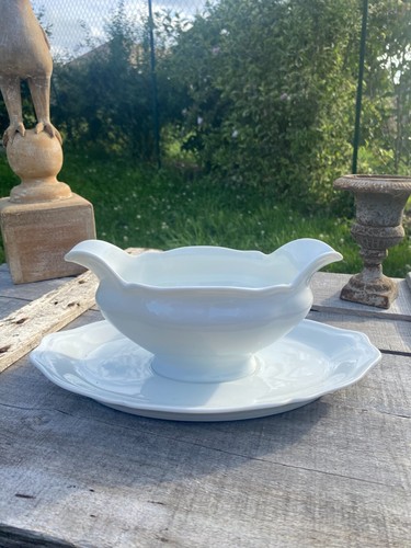 Saucière blanche - blanche, en