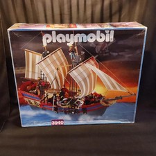 3940 Playmobil bateau pirate, boîte d'origine des années 00 et manuel jouets ...