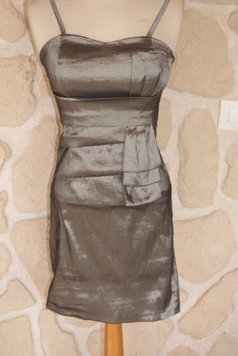 Robe soirée grise neuve - robe,