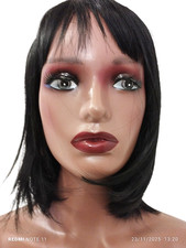 Perruque Noire Lisse 12 Pouces