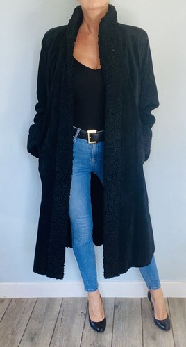 Manteau astrakan cuir - manteau, &