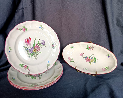 Assiettes plates 1 - 3, ravier