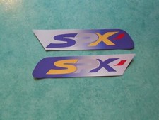 Paire autocollants réservoir Peugeot 103 SPX phase 2 bleu